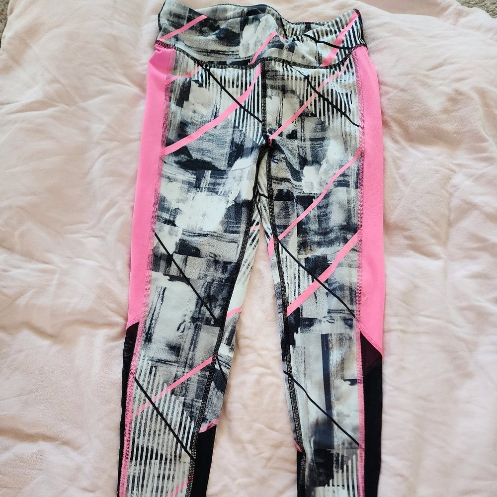 Ideology Girls Active Leggings with Mesh in Leg Size M